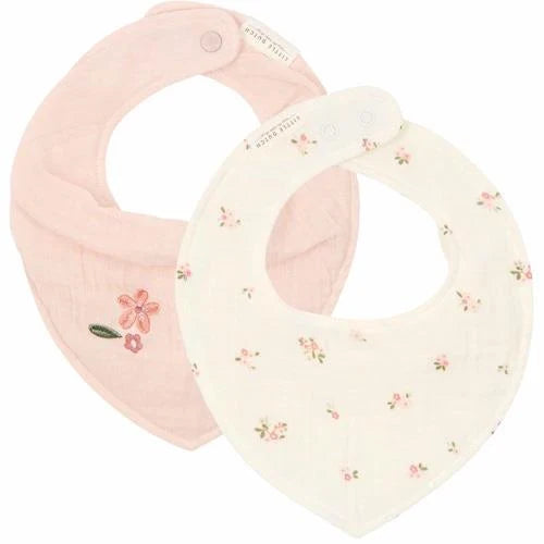 2er-Pack Bandana-Lätzchen – Weiß – Feengarten – Feenblüte
