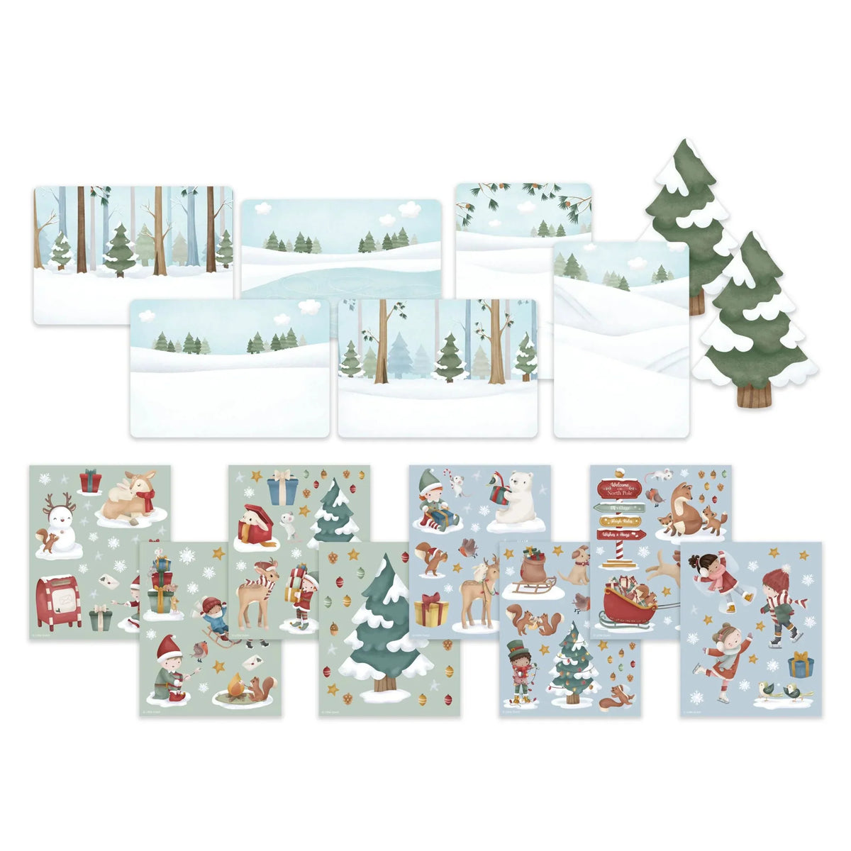 Stickerkerstkaarten