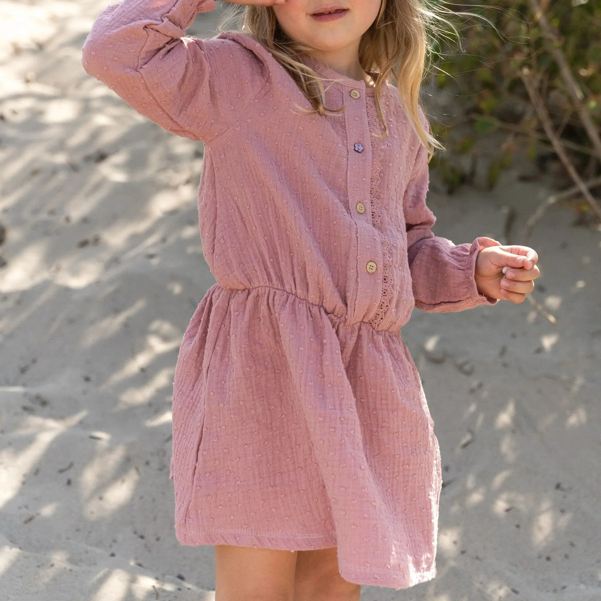 Dress - Long Sleeve - Pink