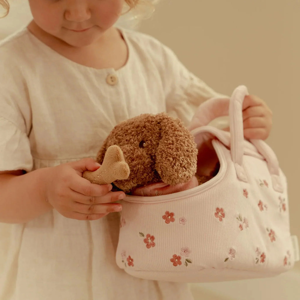 Plush Dog in Bag – Pink – Essentials