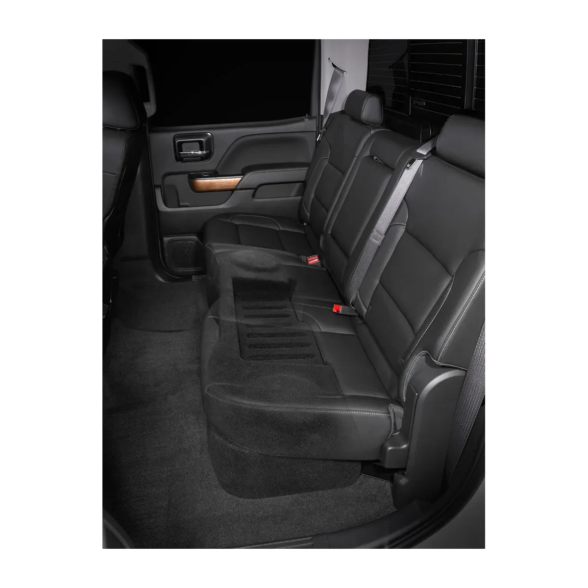 Stealthbox® Enclosed Subwoofer for Chevrolet Silverado and GMC Sierra Crew Cab Trucks (SB-GM-SLVCC3/10TW3/BK2