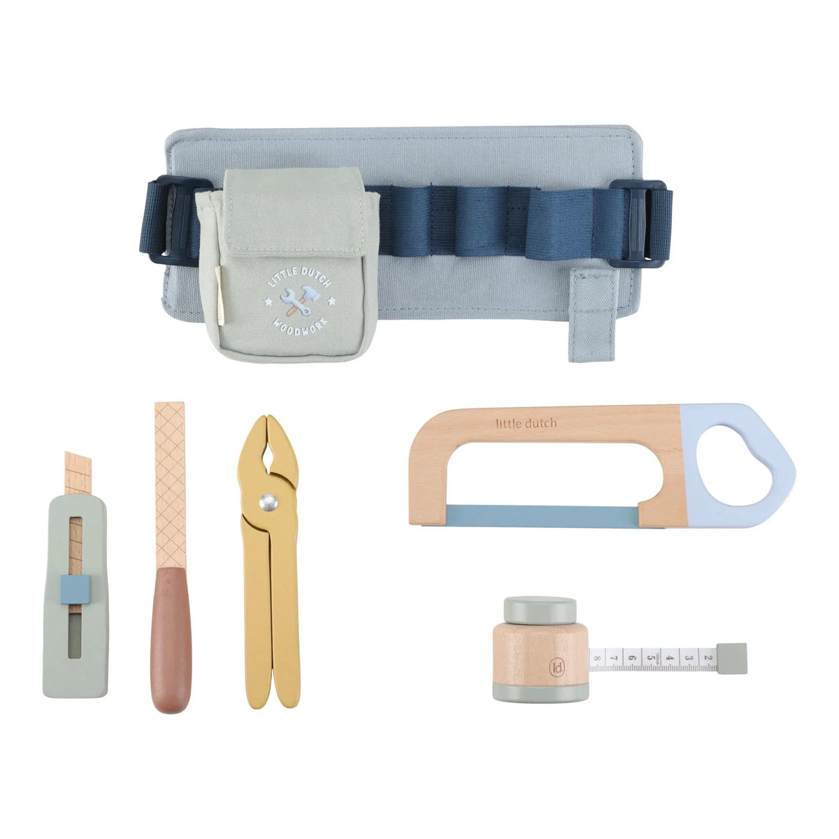 Wooden Tool Belt - Blue - Essentials