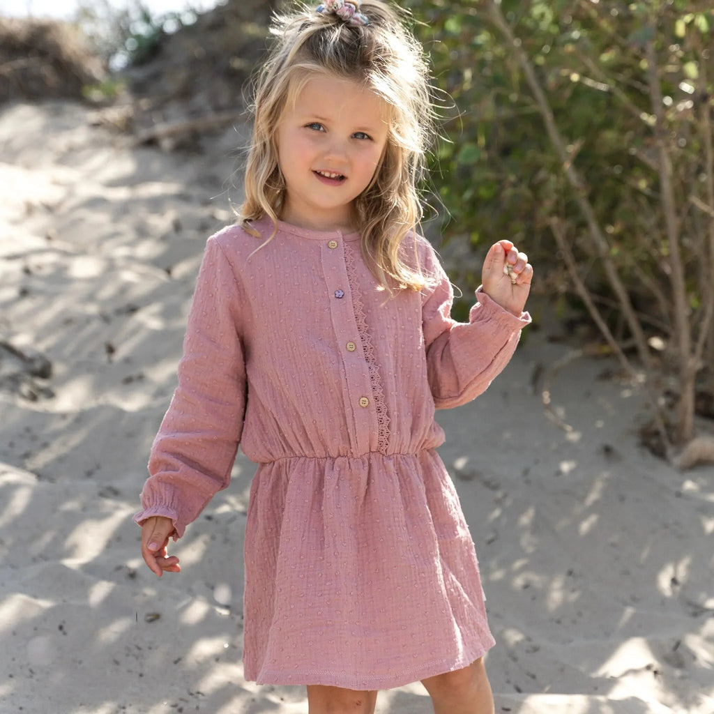 Dress - Long Sleeve - Pink