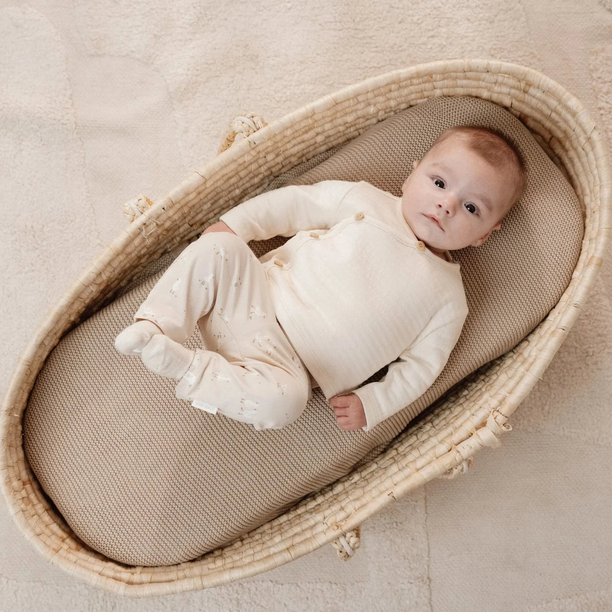 Shirt overslag lange mouw - Beige - Newborn Naturals