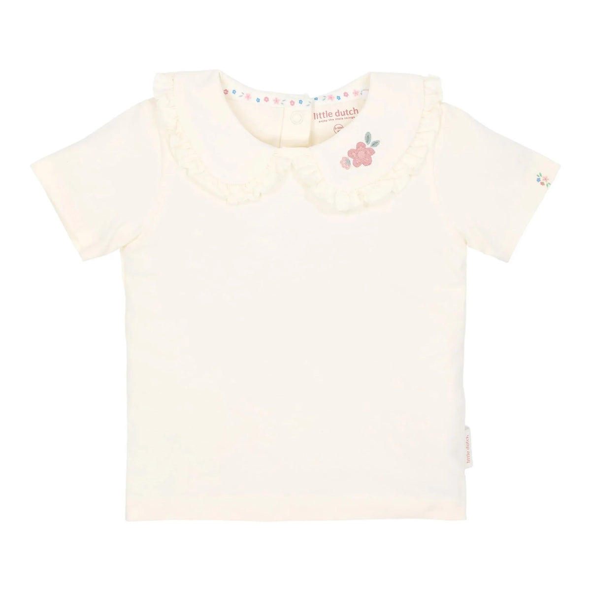 Shirt korte mouw met kraag - Wit