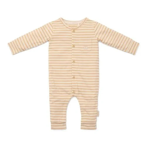 Eendelige pyjama - Zand - Gestreept