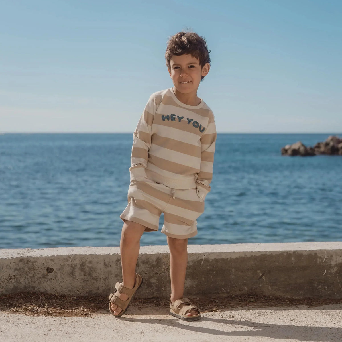 Korte broek - Zand - Biscuit Stripe