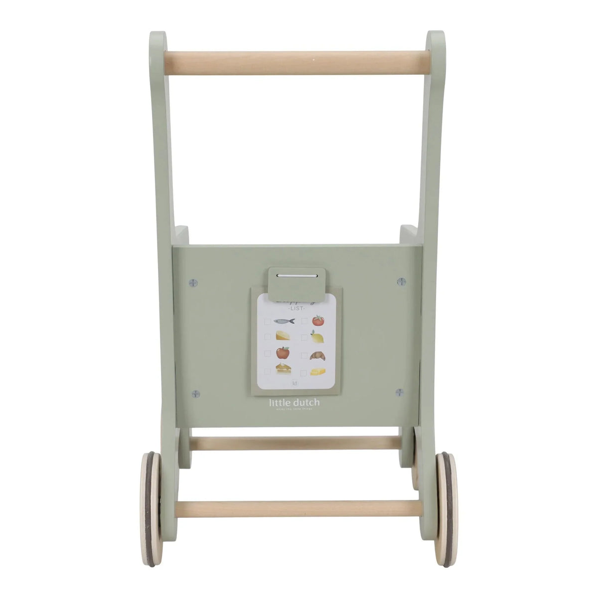 Wooden shopping cart - Green