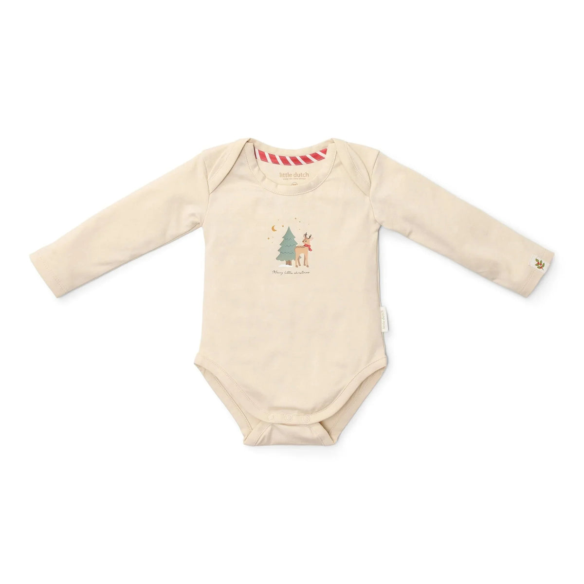 2-pack kerst romper lange mouw – Beige
