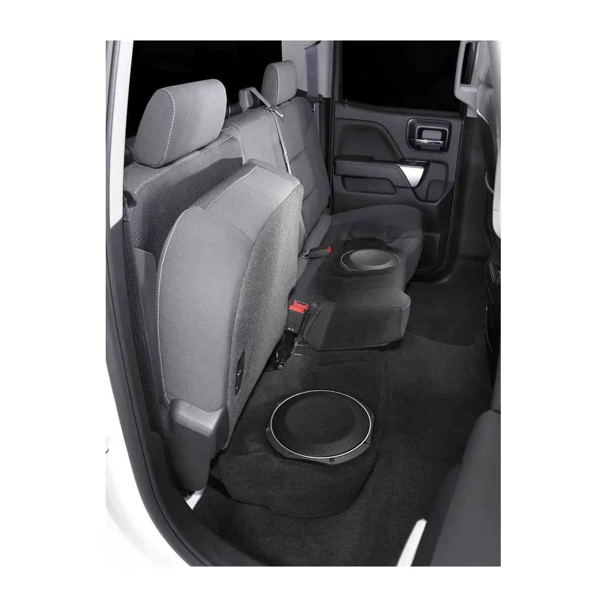 Stealthbox® Enclosed Subwoofer for Chevrolet Silverado and GMC Sierra Double Cab Trucks (SB-GM-SLVD/10TW1/BK)