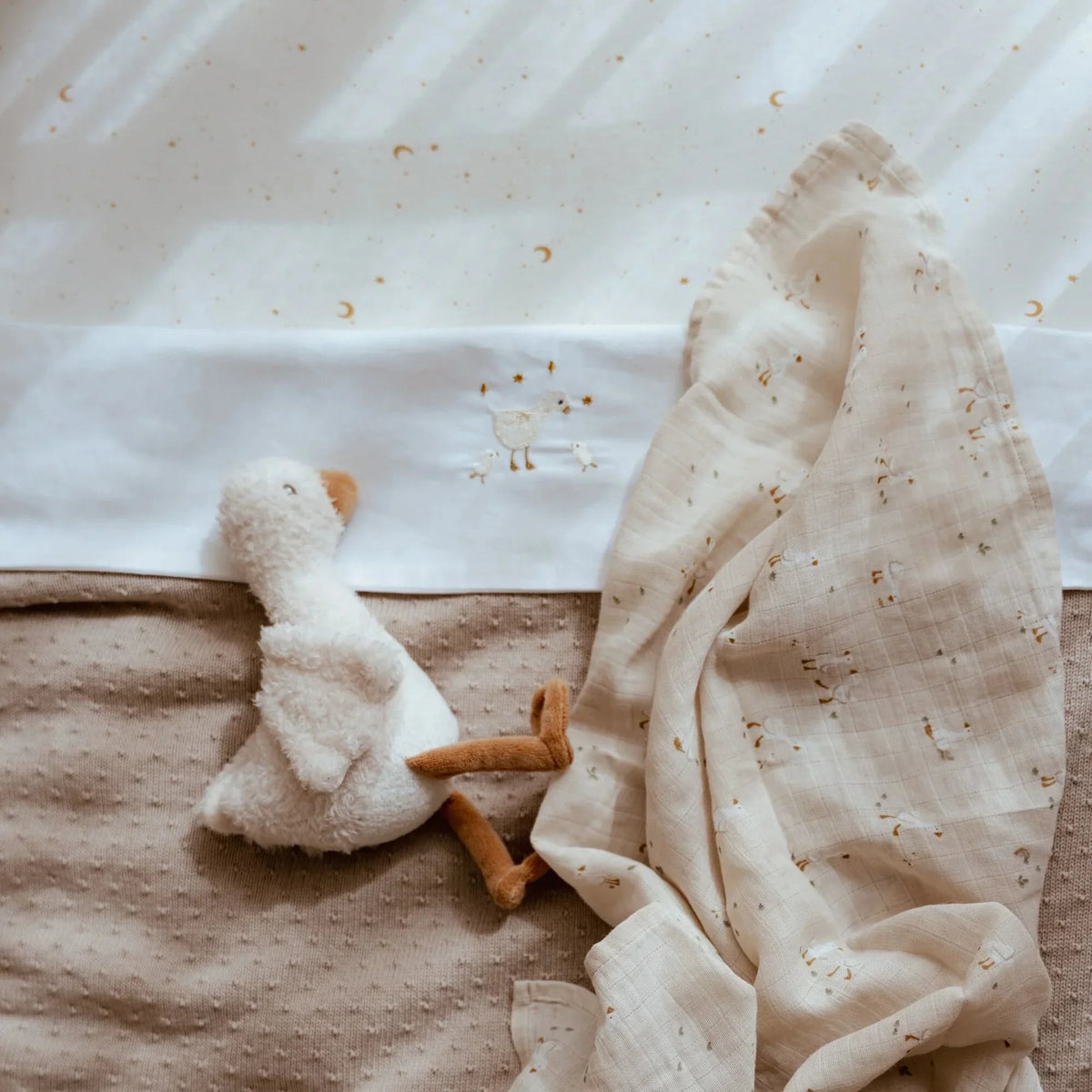 Hoeslaken - Wit - 70 x 140/150 cm - Newborn Naturals - Little Goose