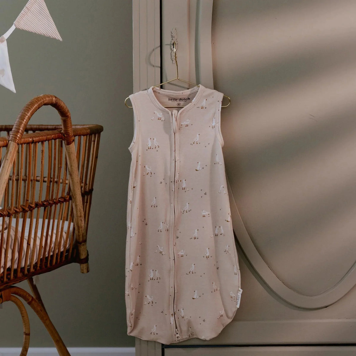 Slaapzak zomer – Beige – Maat 60 cm – Newborn Naturals – Little Goose