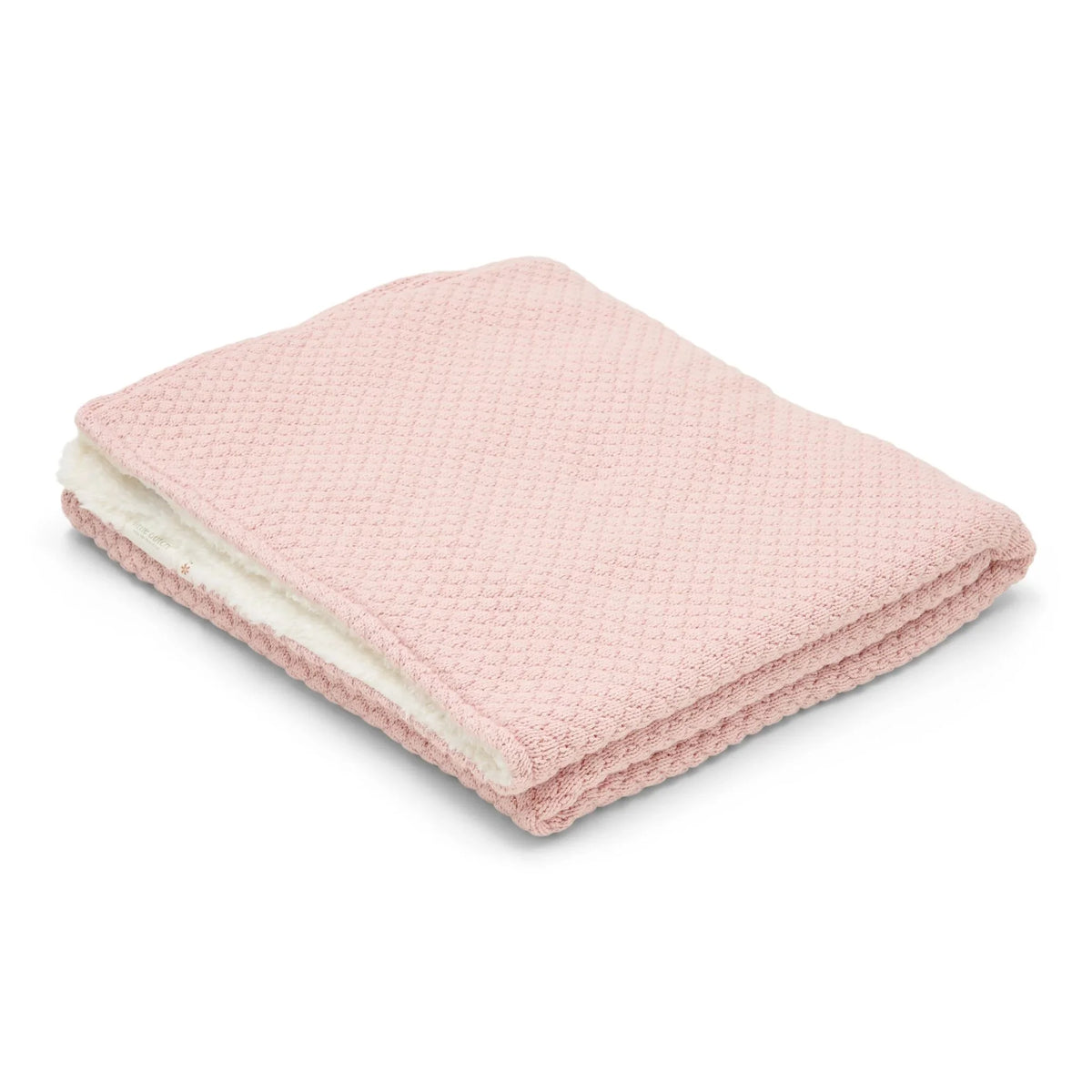 Gebreid wiegdeken - Fleece - Roze - Essentials